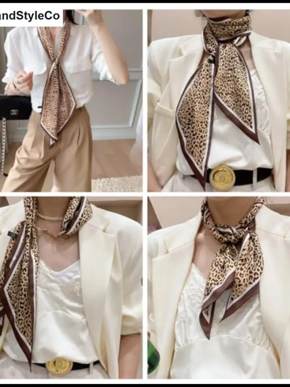 Satin Silky Feeling Scarf for Women, Hair Scarf, Neck Scarf, Bag Purse Scarf,